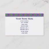 Aztec Bright Tribal Monogram Business oder Persona Visitenkarte (Rückseite)