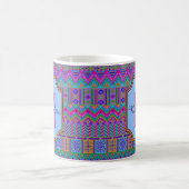Aztec Bright Tribal Monogram Office Zuhause oder G Kaffeetasse (Mittel)