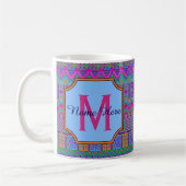 Aztec Bright Tribal Monogram Office Zuhause oder G Kaffeetasse (Links)