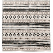 Aztec Brown Black Cream Mixed Motifs 2Part Pattern Duschvorhang (Vorderseite)