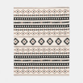 Aztec Brown Black Cream Mixed Motifs Muster Fleecedecke (Vorderseite)