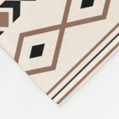 Aztec Brown Black Cream Mixed Motifs Muster Fleecedecke (Ecke)