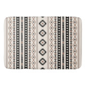 Aztec Brown Black Cream Mixed Motifs Pattern Beach Badematte (Vorderseite)