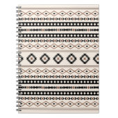 Aztec Brown Black Cream Mixed Motifs Pattern Beach Notizblock (Vorderseite)