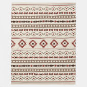Aztec Browns Rust Cream Mixed Motifs-Muster Fleecedecke (Vorderseite)