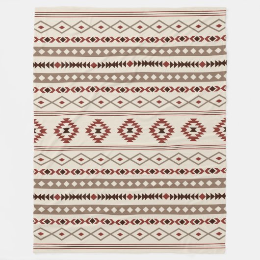 Aztec Browns Rust Cream Mixed Motifs-Muster Fleecedecke (Vorderseite)