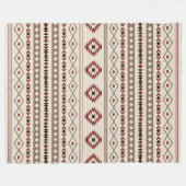 Aztec Browns Rust Cream Mixed Motifs-Muster Fleecedecke (Vorderseite (Horizontal))