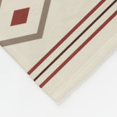 Aztec Browns Rust Cream Mixed Motifs-Muster Fleecedecke (Ecke)