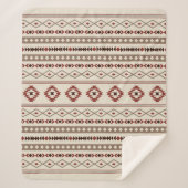 Aztec Browns Rust Cream Mixed Motifs-Muster Sherpadecke (Vorderseite)