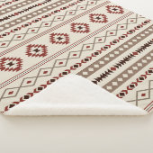 Aztec Browns Rust Cream Mixed Motifs-Muster Sherpadecke (3/4)