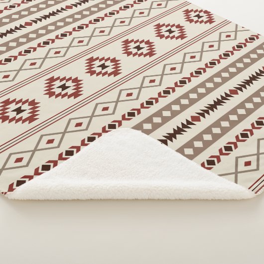 Aztec Browns Rust Cream Mixed Motifs-Muster Sherpadecke (3/4)