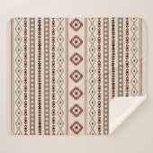 Aztec Browns Rust Cream Mixed Motifs-Muster Sherpadecke (Vorderseite (Horizontal))