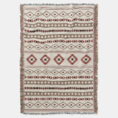 Aztec Browns Rust Cream Mixed Motifs V Muster Decke (Vorderseite Vertikal)