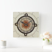 AZTEC CALENDAR | alte mexikanische Chronologie Quadratische Wanduhr (Zuhause)