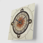 AZTEC CALENDAR | alte mexikanische Chronologie Quadratische Wanduhr (Winkel)