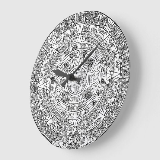Aztec Calendar Clock Große Wanduhr (Winkel)