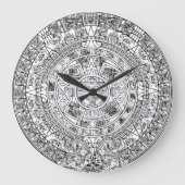 Aztec Calendar Clock Große Wanduhr (Vorderseite)