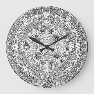 Aztec Calendar Clock Große Wanduhr