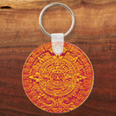 Aztec Calendar - gold Schlüsselanhänger (Vorderseite)