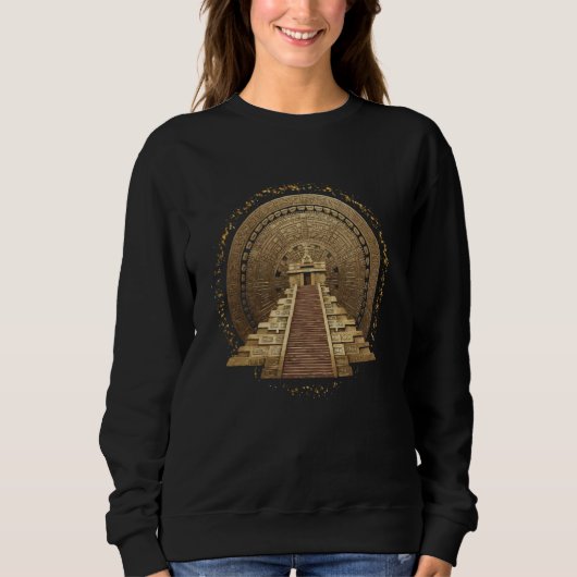 Aztec Calendar Mayan Indigenous Mexican Aztec Jagu Sweatshirt (Vorderseite)