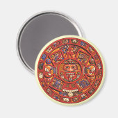 Aztec Calendar Stone - Magnet (Vorderseite/Rückseite)