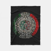 Aztec Calendar Sun Stone Mexican Art Carving Maya Fleecedecke (Vorderseite)