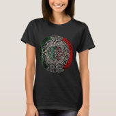 Aztec Calendar Sun Stone Mexican Art Carving Maya T-Shirt (Vorderseite)