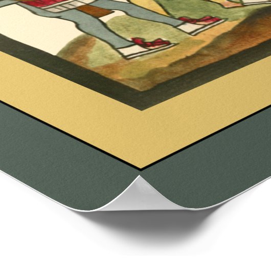 Aztec ~ Chapultepec Hill ~Archäologie ~Tovar Codex Poster (Ecke)