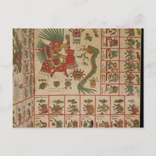 Aztec Codex Borbonicus Postkarte (Vorderseite)