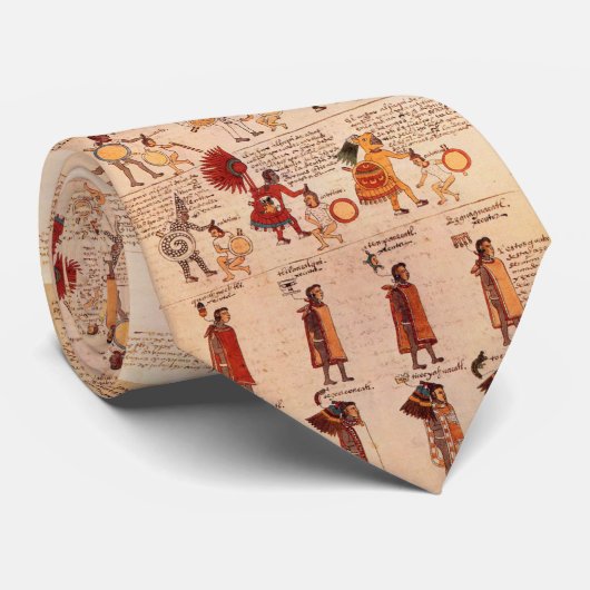 Aztec Codex Mendoza Krawatte (Gerollt)