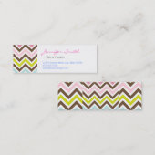 Aztec Colors - Chic Zickzack Zigzag Muster Mini Visitenkarte (Vorne/Hinten)