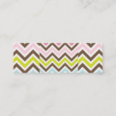 Aztec Colors - Chic Zickzack Zigzag Muster Mini Visitenkarte (Rückseite)