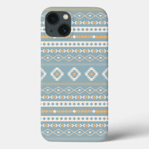 Aztec Cream Orange Blue Mixed Motif Muster Case-Mate iPhone Hülle