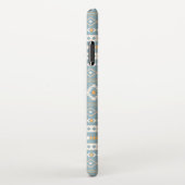 Aztec Cream Orange Blue Mixed Motif Muster iPhone Hülle (Rechte Seite)