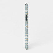 Aztec Cream Orange Blue Mixed Motif Muster iPhone Hülle (Rechte Seite)