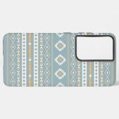 Aztec Cream Orange Blue Mixed Motif Muster Samsung Galaxy Hülle (Rückseite (Horizontal))