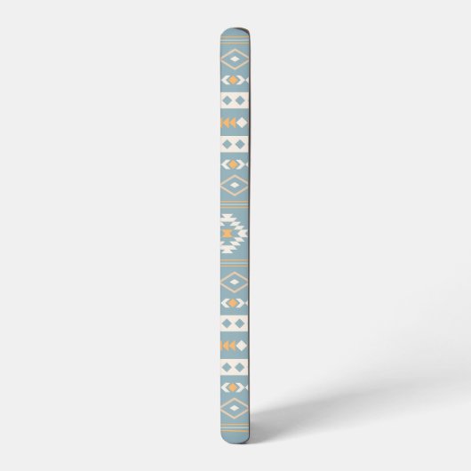 Aztec Cream Orange Blue Mixed Motif Muster Samsung Galaxy Hülle (Linke Seite)