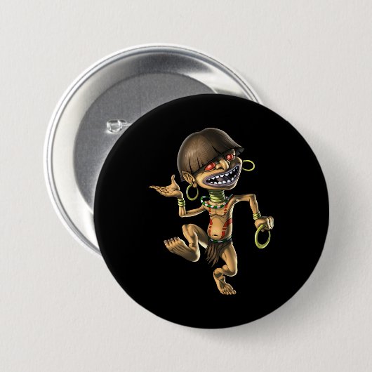 Aztec Creature Chaneque Button (Vorne & Hinten)
