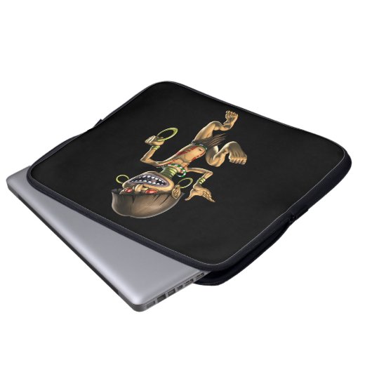 Aztec Creature Chaneque Laptopschutzhülle (Vorne Knopf)