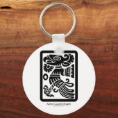 Aztec Cuauhtli - Adler (Schwarz) Schlüsselanhänger (Vorderseite)