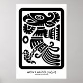 Aztec Cuauhtli - Adlerwerbung (schwarz) Poster (Vorne)