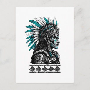 Aztec Culture Mayan Indigenas People Feiertagspostkarte