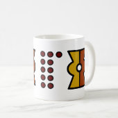 Aztec Day Sign 12 Eagle Tasse Template (VorderseiteRechts)