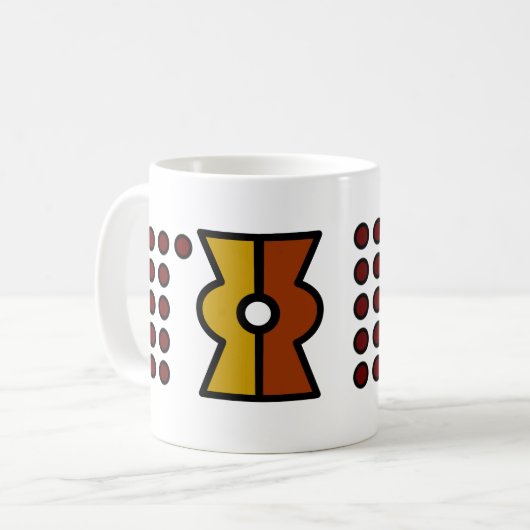 Aztec Day Sign 12 Eagle Tasse Template (Vorderseite Links)