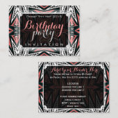 Aztec Desert Modern Tribal Art Mini Einladungen (Vorne/Hinten)