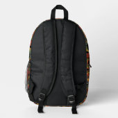 Aztec Design Black Bedruckter Rucksack (Rückseite)