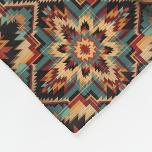 Aztec Design Fleece Blanket (Ecke)