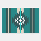 Aztec design in turquoise color geschenkpapier set (Vorderseite)