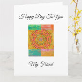 Aztec Design Karte (Gelbe Blume)