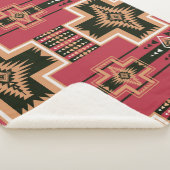 Aztec Design Sherpa Blanket Sherpadecke (3/4)